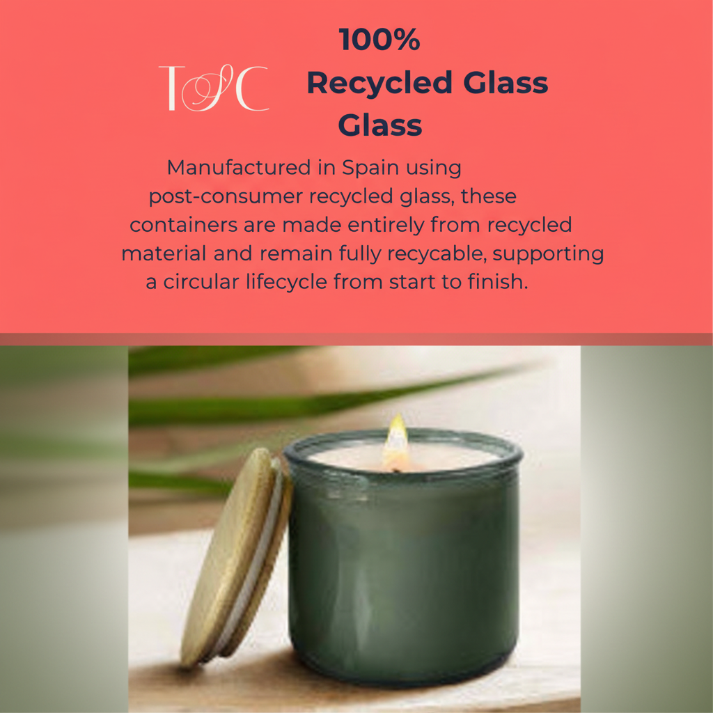 100% Recycled Glass - combined professional graphic