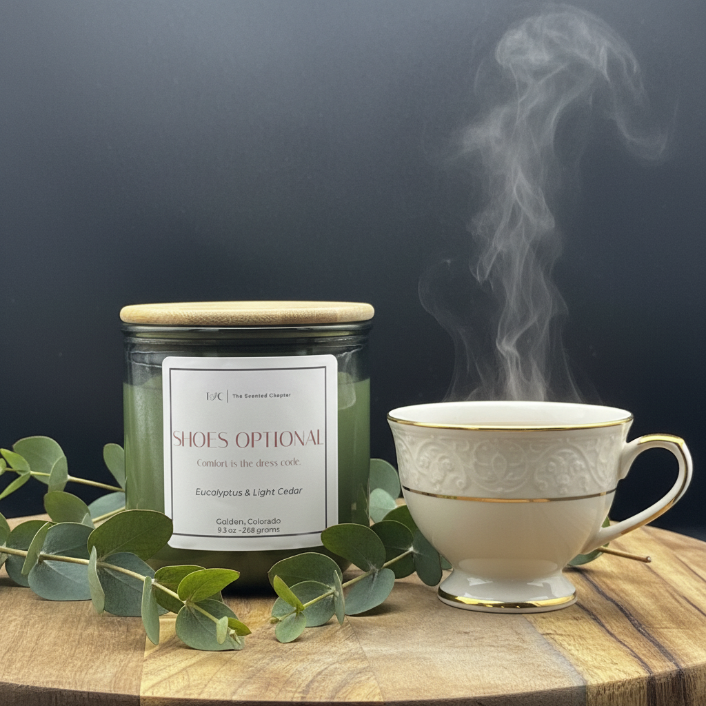 Shoes Optional - eucalyptus & tea cup